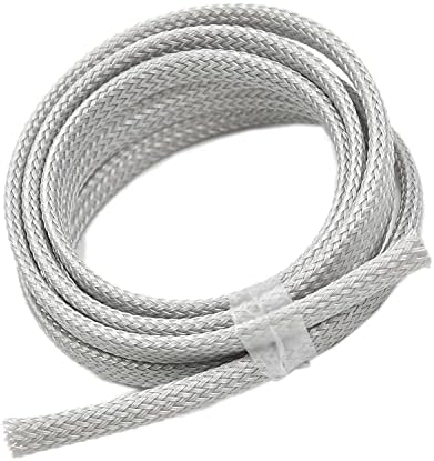 Bettomshin 1m/3.28Ft Grey Cable Management Sleeve, 6mm Width, PET Cord Protector, Wire Loom Tube, USB/Power/Video Cable Organizer