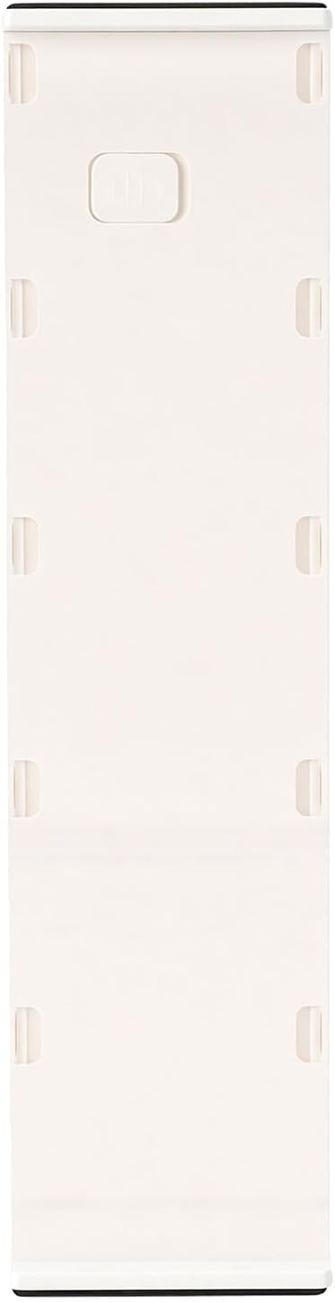 PP Expandable Drawer Divider 37.5-65.5Cm | White Adjustable Separator With Lock Clip For Clothes, Bedroom, Nursery, Office, Kitchen Storage (L)