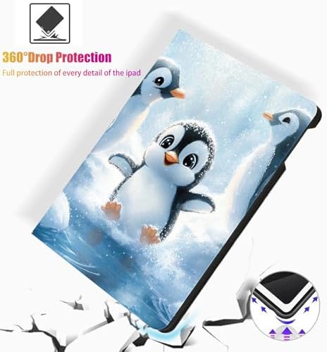 for Microsoft Surface Pro 7 Plus,Surface Pro 7/6/5/4 12.3" Tablet Case,Auto Wake/Sleep,Adjustable Stand Protective Cover - Cute Penguin Cartoon