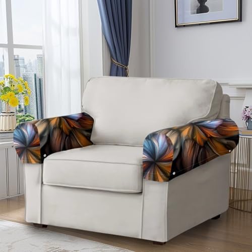Arm Covers for Couch Arm Chair Covers Set of 2 Scratch-Resistant Sofa Arm Covers Furniture Protector for Chairs and Sofas Armchair Furniture Protector, Green Wheat Field