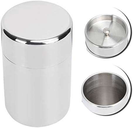 AUNMAS Tea Canister, Double Seal Stainless Steel Tea Tin with Lids Storage Jar for Loose Tea Coffee Candy and Spices, 304 Stainless Steel, S (400ml) / L (550ml)