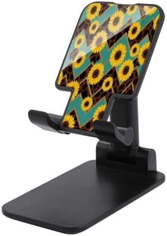 Lightweight Western Sunflower Yellow Cell Phone Holder for Desk | Adjustable Height And Angle, Mobile Stand, Compatible with 4"-13" Smartphones Tablet