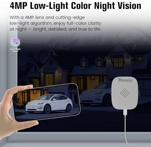 4MP 2.5K Window Camera, Included 32GB SD Card, 2.4GHz & 5GHz Dual Band WiFi