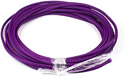 Jutagoss PET Expandable Braided Cable Sleeve, 16.4ft - 1/8 inch Purple Cable Management Sleeve, Wire Loom Tube Cord Protector for USB Cable, Power Cord, Audio Video and More, 1Pc