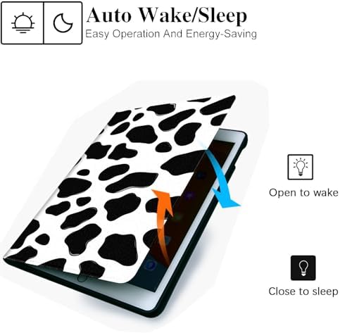 for Microsoft Surface Pro 7 Plus,Surface Pro 7/6/5/4 12.3" Tablet Case,Auto Wake/Sleep,Adjustable Stand Protective Cover - Cow Pattern