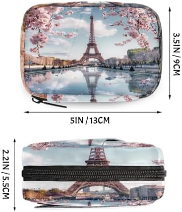 Travel Pill Organizer Paris Eiffel Cherry Blossom Small Pill Case