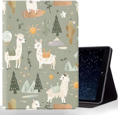 Tablet Case for iPad Air 13" M3/M2,iPad Pro 12.9" 6th/5th/4th/3rd Generation,Shockproof Protective Cover with Stand,Auto Wake/Sleep,Cartoon Alpaca