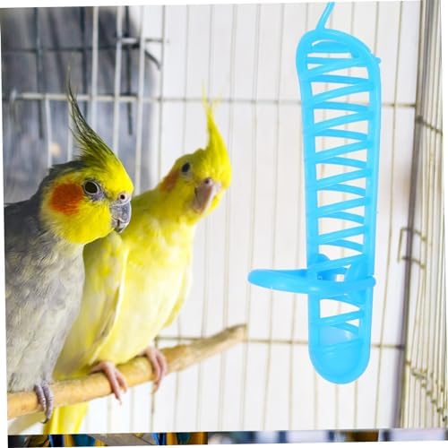 TOYANDONA Parrot Food Rack Feeding Hanging Device with Stand Easy to Install Parrot for Foraging and Play Blue