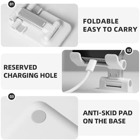 360 Rotating Cell Phone Stand, Fully Adjustable Foldable Desktop Phone Holder Cradle Dock, Golden Retriever dogs puppies pets Mobile Phone Kickstand for Desk, Office, Tablet Stand, Thick Case Friendly