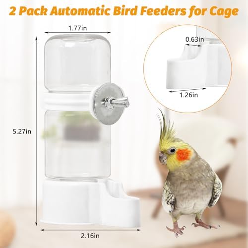 BNOSDM Bird Drinking Device and Parrot Shelf Training Stand for Budgies, Conures, Lovebirds