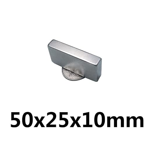1~20PCS 50x25x10 mm Block Strip Neodymium 50x25x10mm Permanent NdFeB Magnetic 50 * 25 * 10 mm Magnets(20pcs)