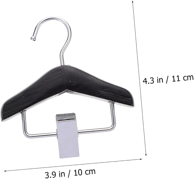 Happyyami 2Pcs Wooden PET Clothes Hanger Adjustable Dog and Cat Clothing Organizer Sturdy Closet Hook for PET Apparel Storage