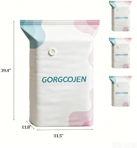 No Pump Vacuum Storage Bags,2026 New Large Vacuum Storage Compression Bags,3D Vacuum Storage Bags For Clothes(3PCS,L)