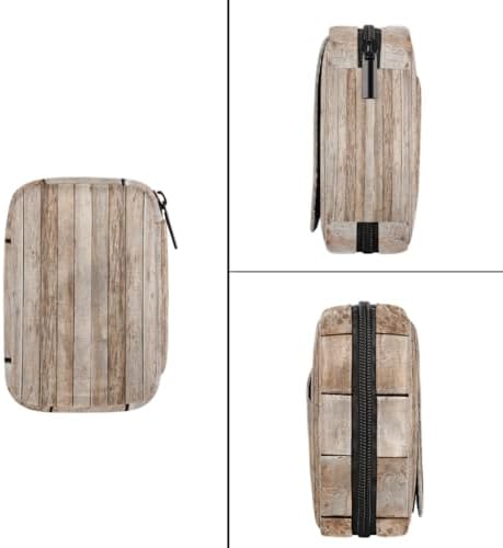 Pill Organizer Box Retro Wood Board Wood Grain 7-Day Weekly Medicine Pill Case Travel Pill Container Portable Pill Holder Storage Purse Bag Small Compact Size for Vitamin Supplement Birth Control