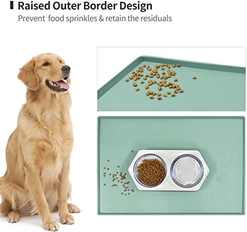 Silicone Dog Food Mat Waterproof Pet Feeding Tray for Small Medium Dogs