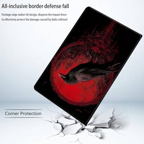 Bxgolkgd Tablet Case for Samsung Galaxy Tab A 8.0 Inch 2019(SM-T290/T295),Shockproof Stand Cover with Heat Dissipation,Auto Wake/Sleep Function,Dark Raven