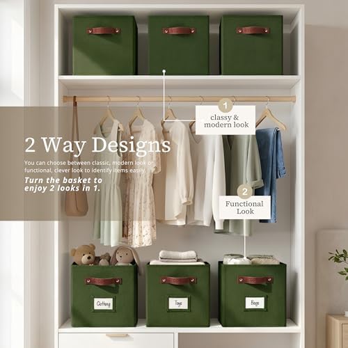 DECOMOMO Storage Bins, Storage Baskets for Shelves