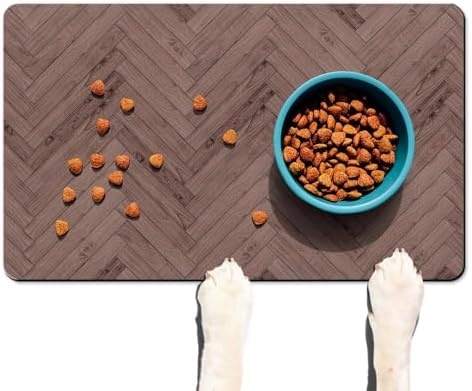 Personalized Dog Food Mat for Floors Absorbent, Custom Pet Cat Food Mat - Quick Dry Dog Bowl Mats for Food and Water Pet Supplies
