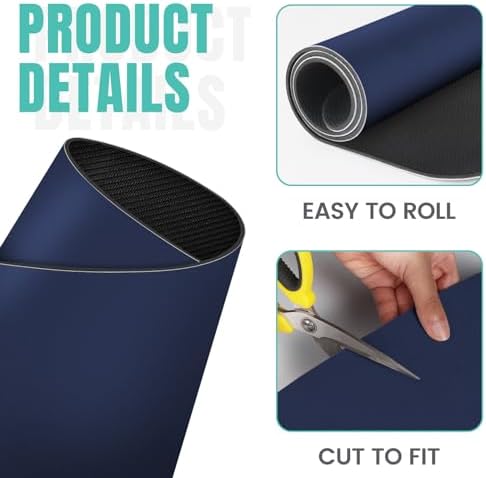Coffee Mat Super Absorbent Dish Drying Mat Coffee Bar Mat 16"x 24", Blue