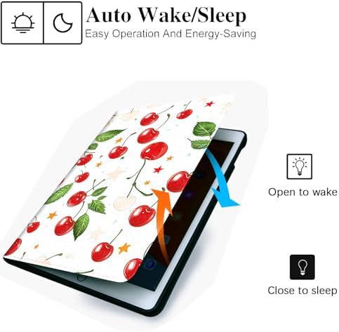 for Microsoft Surface Pro X/Pro X Plus-13 2019/2020/2021/2024 Tablet Case,Auto Wake/Sleep,Adjustable Stand Protective Cover - Cherry Star Pattern