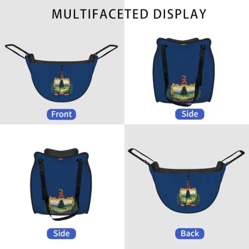 Vermont State Flag Car Seat Organizer-Backseat Storage Bag for Travel | Waterproof Durable. Holds Snacks Gear Essentials. Fits Most Cars.