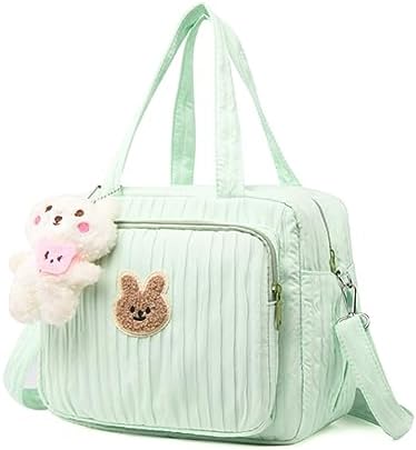 Lushandy Baby Diaper Bag Tote, Mom Bag Crossbody Diaper Bags Baby Travel Bags for Girl Pañaleras Para Bebe (Green, Small)