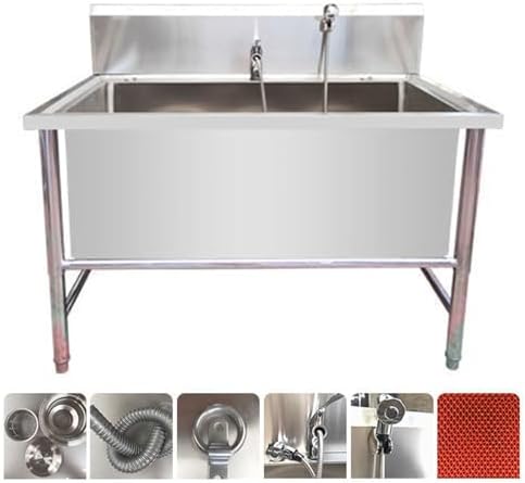 Dog Grooming Tub, Professional Stainless Steel Pet Bathing Station for Dogs - Washing Sink for Home Use,35cm/13.7in-100cm/39.4in,50cm/19.7in-100cm/39.4in