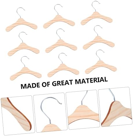 10pcs Pet Clothes Hanger Rack Wooden Dog Apparel Organizer for Home Easy to Install Lightweight and Compact for Keeping Pet Costumes Neat and Dry