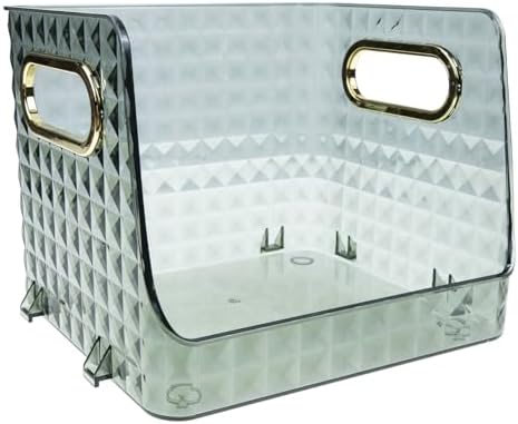 CHILDWEET Light Green Storage Box for Desktop and Powder Rooms, Portable Plastic Storage Case Made of Pet and Abs, Easy to Use with Fine Workmanship, for Organizing Small Items and Cosmetics
