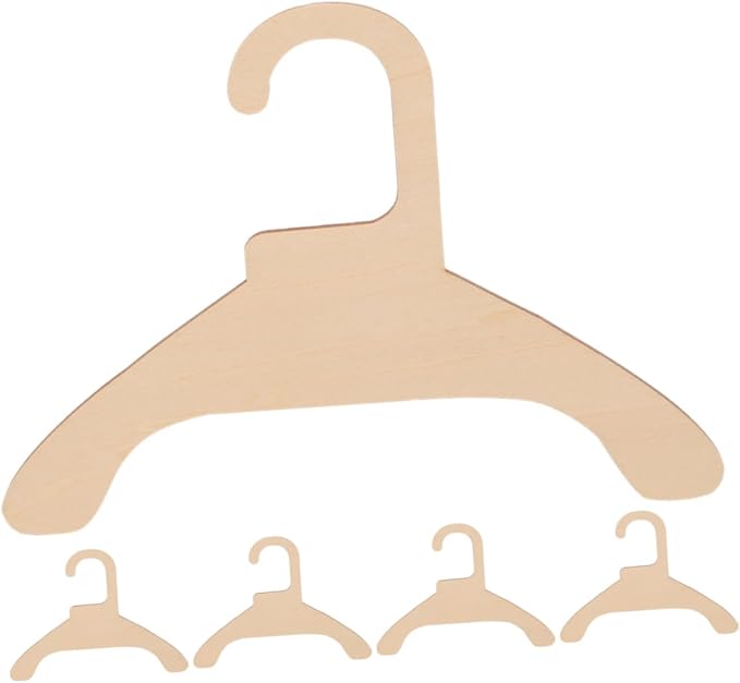 BESPORTBLE 5pcs Wooden Pet Clothing Hanger Rack for Dog and Cat Apparel Pet Pants Organizer for Easy Hanging for Home Travel and Storage
