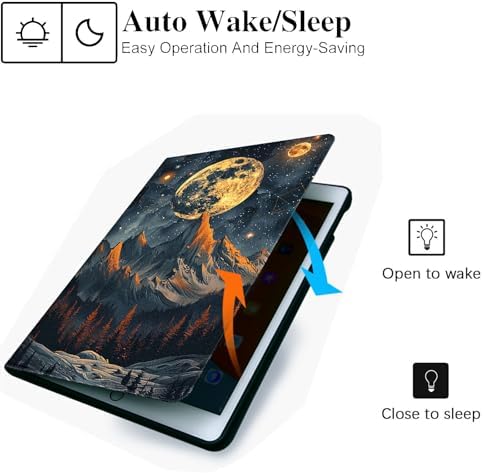 for Microsoft Surface Pro 11/10/9-13" 2024/2022 Tablet Case,Auto Wake/Sleep,Adjustable Stand Protective Cover - Starry Mountain