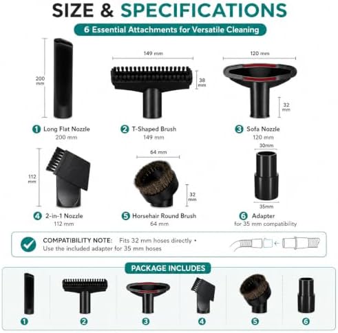 Vacuum Attachments Kit for Puppyoo T11 Mate