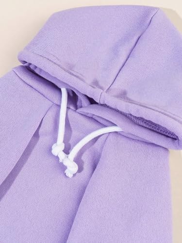 QWINEE Basic Dog Hoodie Sweatshirt Puppy Sweater Warm Cat Costumes Pet Clothes for Chihuahua Puppy Kitten Small Medium Dogs Mauve Purple X-Large