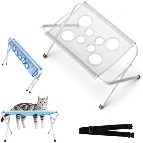 Pet Grooming Hammock for Dogs, Foldable Pet Bathing Stand，Gray | Foldable Cat Grooming Hammock, Suitable for Pet Washing Maintenance Travel Grooming with Quick Surface and Strap