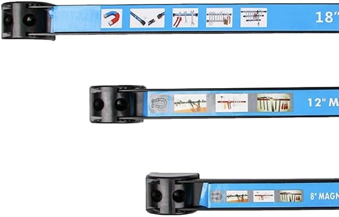 Wall Mounted Magnetic Tool Strip with Strong Magnets to Securely Hold Various Metal Tools and Keep Workspace Organized (18 inches)