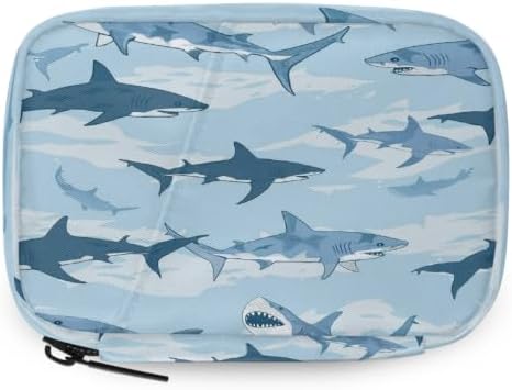 Travel Pill Organizer Navy Sharks Swimming Small Pill Case