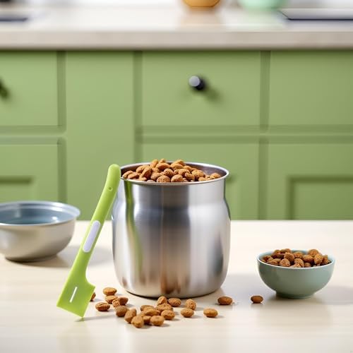 JJLFresheners Green Supplies Pet Canned Spoon Long Handle Multifunctional Tableware Cat Food Spatula Wet Food Mixing Spoon Pet Supplies Cat Jar Opener