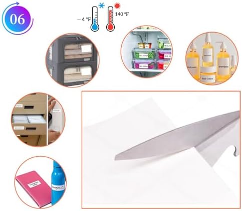 100 4" x 6" Organizing Labels for Storage Bins White Blank Large Label | Organization Name Stickers for Containers Box Bin Kitchen Storage, Moving Shipping Packing , Proof-Water/Oil, Sticky