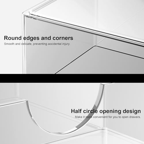Practical Storage Container with Dividers Functional Stackable Drawer Storage Container for Beauty and Jewelry Compartment Box