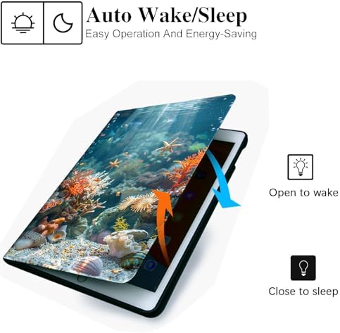for Microsoft Surface Pro 7 Plus,Surface Pro 7/6/5/4 12.3" Tablet Case,Auto Wake/Sleep,Adjustable Stand Protective Cover - Underwater World