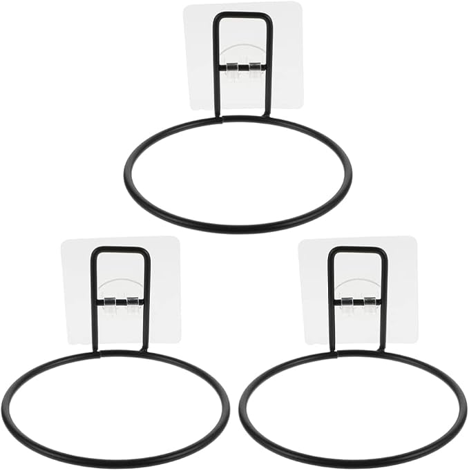 VILLCASE Pet Hanging Food Basin Rack 3-Pack Self-Adhesive Wall Brackets 4.92X4.92X2.75In Elevated Feeder for Cats and Small Dogs No Spill Dog Bowl Holder