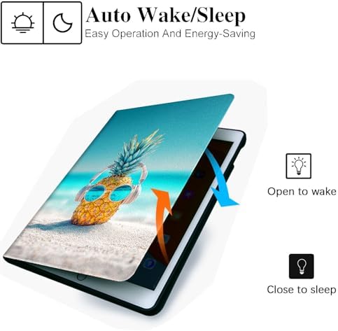 for Microsoft Surface Pro 7 Plus,Surface Pro 7/6/5/4 12.3" Tablet Case,Auto Wake/Sleep,Adjustable Stand Protective Cover - Pineapple Headphone