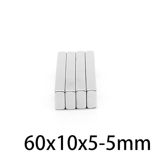 1/2/5/10/15/20PCS 60x10x5-5mm Block Magnetic Holes 5mm 60x10x5-5 Strip Neodymium 60 * 10 * 5-5 Magnets(2PCS)