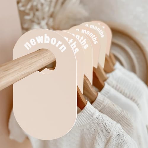 cephira baby closet dividers-double sided clothes organizer for newborn to 24 months size closthes neutral closet organizer for baby girl boy， baby clothes dividers for closet for nursery room decor
