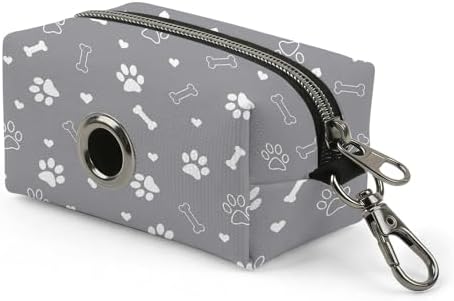 Dog Poop Bag Holder for Leashes with Zippered - Paws & Bones