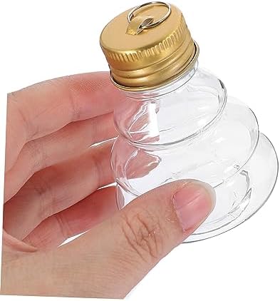 10pcs Christmas Tree Shaped Refillable Candy Jars Juice Bottles for Holiday Decorations for Beverages and Juice Storage