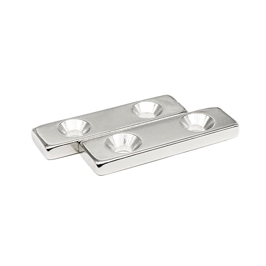1/2/5/10/20PCS 50x15x5-5mm Long Strip Block Neodymium Holes 5mm Countersunk Quadrate Permanent NdFeB 50 * 15 * 5-5 m Magnets(10PCS)