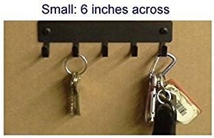 Miniature Schnauzer Key Holder - Small 6 inch | Made in USA, 5 Hooks, Wall Mounted