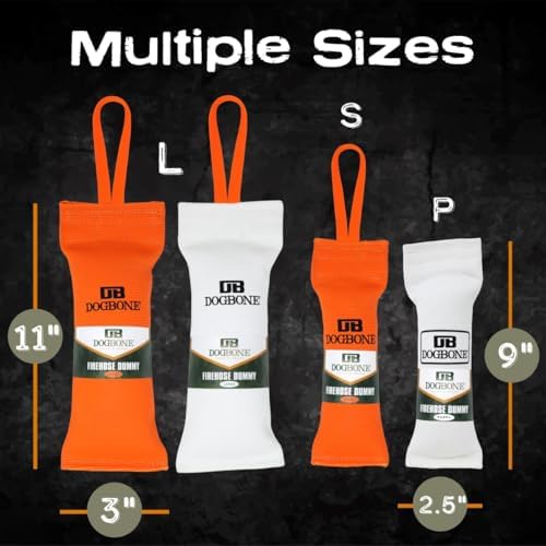 DogBone Firehose Dog Bumper for Hunting & Sporting Dog Training - Perfect Floating Dummy for Water Retrieving & Fetch - Ideal Canvas Alternative for Puppies or Adult Retrievers & Includes Throw Loop