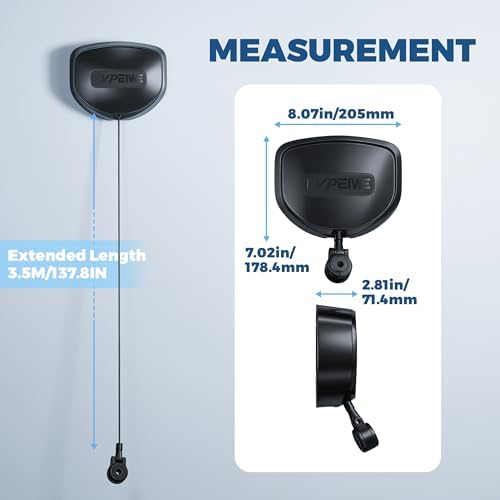Flexible Charging EV Charger Cable Retractor, 11.5ft Self-Locking Automatic Retractable Cable Organizer for Electric Vehicle Charging, Universal Fits Most EV Charging Cables